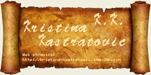 Kristina Kastratović vizit kartica